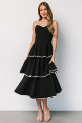 Odette Tiered Dress | Black + White - Baltic Born